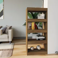   vidaXL barna tölgyszínű fa könyvszekrény/térelválasztó 60x30x135 cm