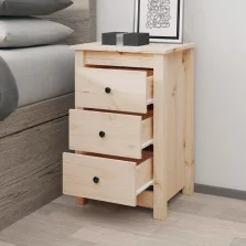 vidaXL tömör fenyőfa éjjeliszekrény 40 x 35 x 61,5 cm