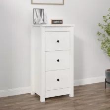   vidaXL fehér tömör fenyőfa tálalószekrény 40 x 35 x 80 cm