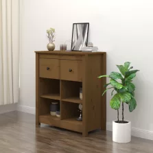   vidaXL mézbarna tömör fenyőfa tálalószekrény 70 x 35 x 80 cm