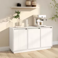   vidaXL fehér tömör fenyőfa tálalószekrény 111x34x60 cm