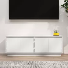 vidaXL fehér tömör fenyőfa TV-szekrény 110x34x40 cm