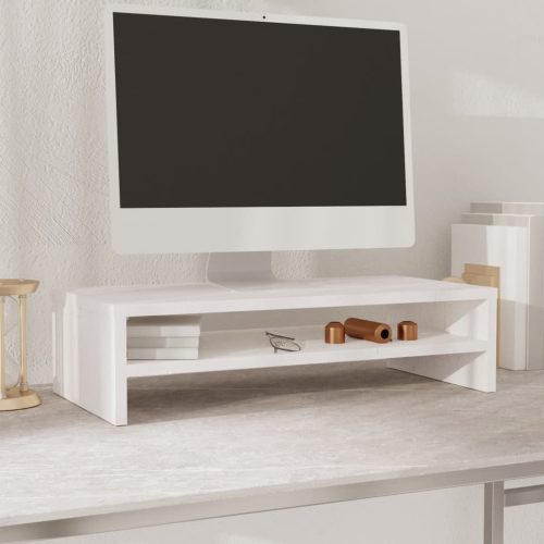 vidaXL fehér tömör fenyőfa monitorállvány 50 x 24 x 13 cm