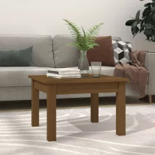   vidaXL mézbarna tömör fenyőfa dohányzóasztal 45 x 45 x 30 cm