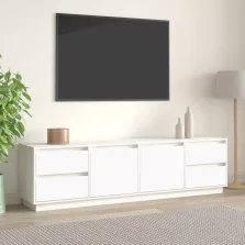   vidaXL fehér tömör fenyőfa TV-szekrény 176 x 37 x 47,5 cm