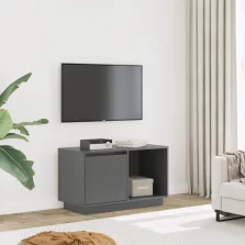 vidaXL szürke tömör fenyőfa TV-szekrény 74x35x44 cm