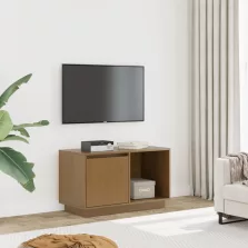 vidaXL mézbarna tömör fenyőfa TV-szekrény 74x35x44 cm