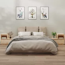   vidaXL 2 darab tömör fenyőfa éjjeliszekrény 60 x 34 x 51 cm