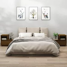   vidaXL 2 db mézbarna tömör fenyőfa éjjeliszekrény 60 x 34 x 51 cm