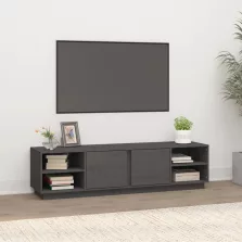   vidaXL szürke tömör fenyőfa TV-szekrény 156 x 40 x 40 cm