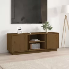   vidaXL mézbarna tömör fenyőfa TV-szekrény 110 x 35 x 40,5 cm
