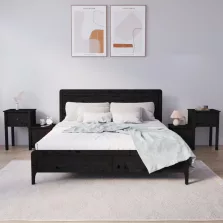   vidaXL 2 darab fekete tömör fenyőfa éjjeliszekrény 79,5 x 38 x 65,5 cm