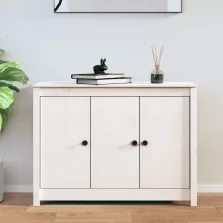   vidaXL fehér tömör fenyőfa tálalószekrény 100 x 35 x 74 cm