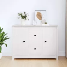   vidaXL fehér tömör fenyőfa tálalószekrény 100 x 35 x 74 cm