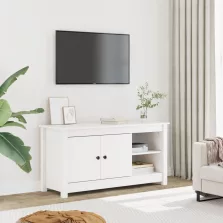  vidaXL fehér tömör fenyőfa TV-szekrény 103 x 36,5 x 52 cm