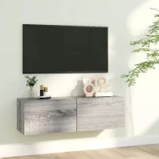   vidaXL szürke sonoma színű szerelt fa TV-szekrény 100 x 30 x 30 cm