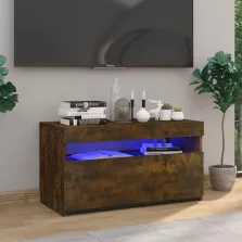   vidaXL füstös tölgy színű TV-szekrény LED-világítással 75 x 35 x 40 cm