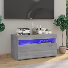   vidaXL szürke sonoma színű TV-szekrény LED-világítással 75x35x40 cm