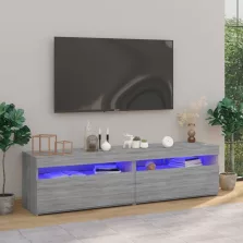   vidaXL 2 db füstös tölgy színű TV-szekrény LED-ekkel 75 x 35 x 40 cm