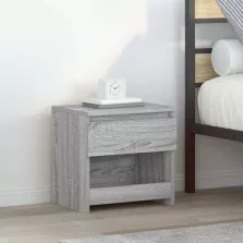   vidaXL szürke sonoma színű szerelt fa éjjeliszekrény 40 x 30 x 39 cm