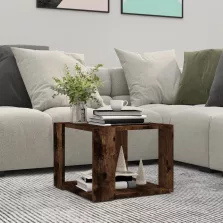   vidaXL füstös tölgy színű szerelt fa dohányzóasztal 40 x 40 x 30 cm