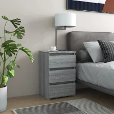  vidaXL 2 db szürke sonoma szerelt fa éjjeliszekrény 40x35x62,5 cm
