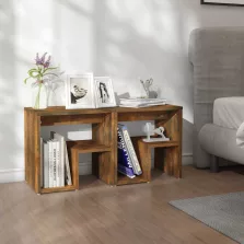   vidaXL 2 db füstös tölgy színű szerelt fa éjjeliszekrény 40x30x40 cm