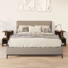   vidaXL 2 db barna tölgy színű szerelt fa éjjeliszekrény 35x35x55 cm