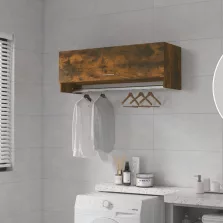   vidaXL füstös tölgy színű szerelt fa ruhásszekrény 100 x 32,5 x 35 cm