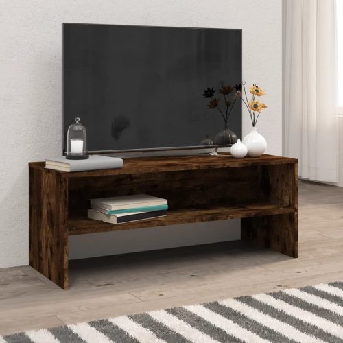 vidaXL füstös tölgy színű szerelt fa TV-szekrény 100 x 40 x 40 cm