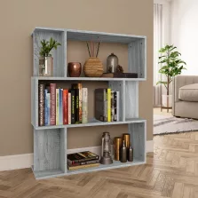   vidaXL szürke sonoma színű fa könyvszekrény/térelválasztó 80x24x96 cm