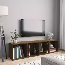   vidaXL barna tölgy színű szerelt fa könyv-/TV-szekrény 143x30x36 cm