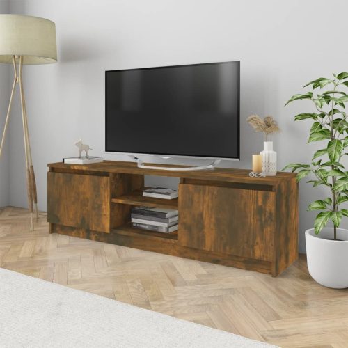 vidaXL füstös tölgy színű szerelt fa TV-szekrény 120 x 30 x 35,5 cm