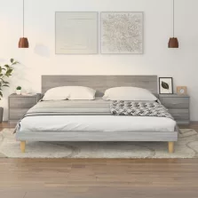   vidaXL 2 db szürke sonoma színű szerelt fa éjjeliszekrény 40x30x40 cm