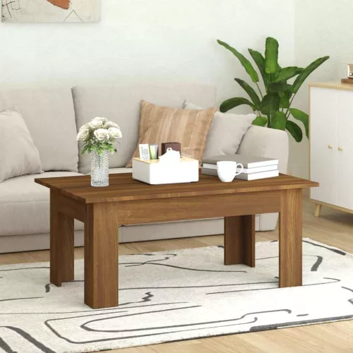 vidaXL barna tölgyszínű szerelt fa dohányzóasztal 100 x 60 x 42 cm