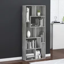   vidaXL szürke sonoma színű szerelt fa könyvszekrény 67 x 24 x 161 cm