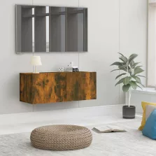   vidaXL füstös tölgy színű szerelt fa TV-szekrény 80 x 30 x 30 cm