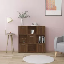   vidaXL barna tölgyszínű szerelt fa könyvszekrény 90 x 30 x 90 cm