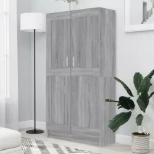   vidaXL szürke sonoma színű szerelt fa könyvszekrény 82,5x30,5x150 cm