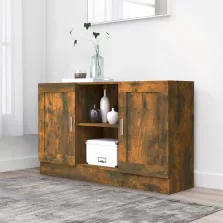  vidaXL füstös tölgy színű szerelt fa tálalószekrény 120 x 30,5 x 70 cm