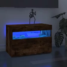   vidaXL füstös tölgy színű TV-szekrény LED-világítással 60 x 35 x 40 cm