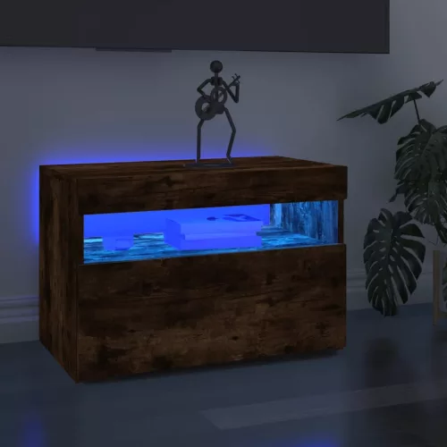vidaXL füstös tölgy színű TV-szekrény LED-világítással 60 x 35 x 40 cm