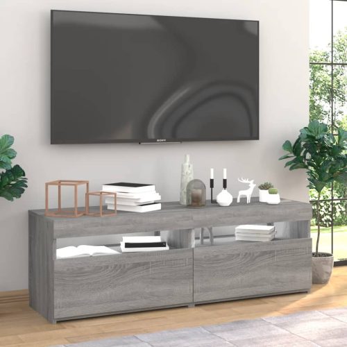 vidaXL 2 db szürke sonoma színű TV-szekrény LED-ekkel 60 x 35 x 40 cm