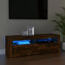   vidaXL füstös tölgy színű TV-szekrény LED-ekkel 120 x 35 x 40 cm