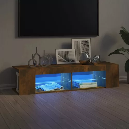 vidaXL füstös tölgy színű TV-szekrény LED-ekkel 135 x 39 x 30 cm