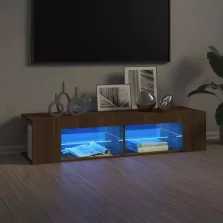   vidaXL barna tölgyszínű TV-szekrény LED-világítással 135 x 39 x 30 cm