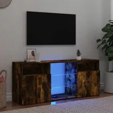   vidaXL füstös tölgy színű LED-es TV-szekrény 120 x 30 x 50 cm