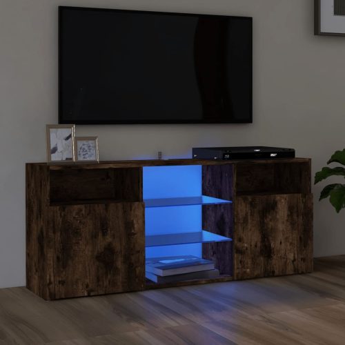 vidaXL füstös tölgy színű LED-es TV-szekrény 120 x 30 x 50 cm