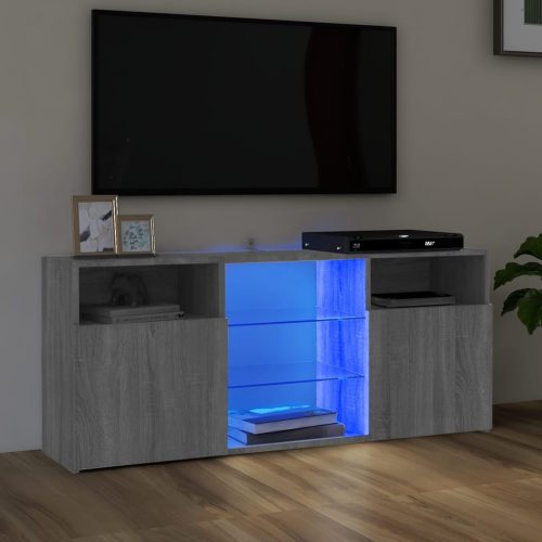 vidaXL szürke sonoma színű LED-es TV-szekrény 120 x 30 x 50 cm