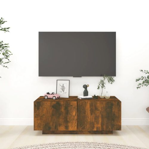 vidaXL füstös tölgyszínű szerelt fa TV-szekrény 100 x 35 x 40 cm